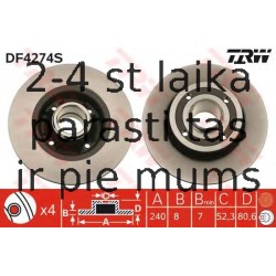 Bremžu diski TRW DF4274S