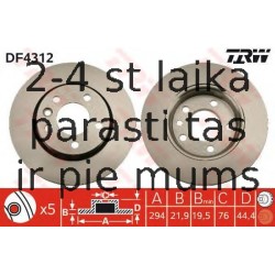 Bremžu diski TRW DF4312