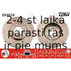 Bremžu diski TRW DF4316