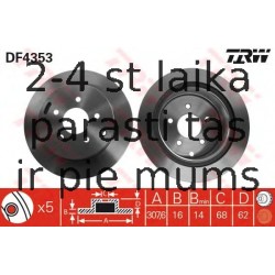 Bremžu diski TRW DF4353