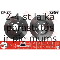 Bremžu diski TRW DF4372