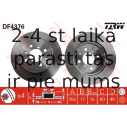Bremžu diski TRW DF4376
