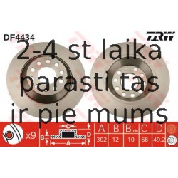 Bremžu diski TRW DF4434