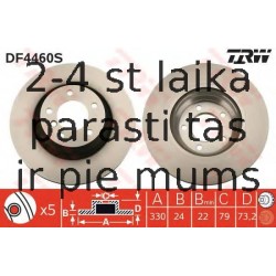 Bremžu diski TRW DF4460S