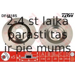 Bremžu diski TRW DF4818S