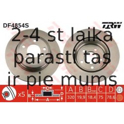 Bremžu diski TRW DF4854S