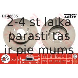 Bremžu diski TRW DF4863S