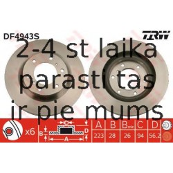 Bremžu diski TRW DF4943S