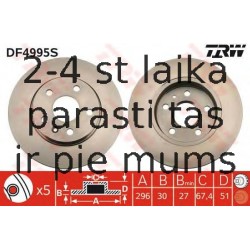 Bremžu diski TRW DF4995S