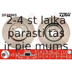 Bremžu diski TRW DF4996S