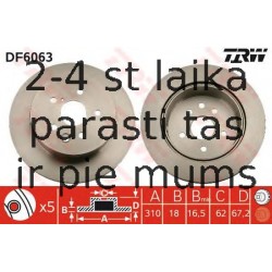 Bremžu diski TRW DF6063