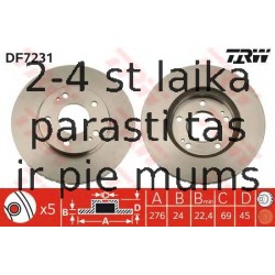 Bremžu diski TRW DF7231
