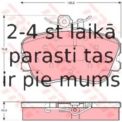 Bremžu uzliku kompl., Disku bremzes TRW GDB1094