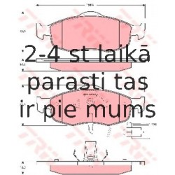 Bremžu uzliku kompl., Disku bremzes TRW GDB1108