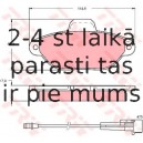 Bremžu uzliku kompl., Disku bremzes TRW GDB1115