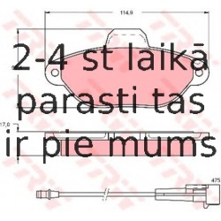 Bremžu uzliku kompl., Disku bremzes TRW GDB1115