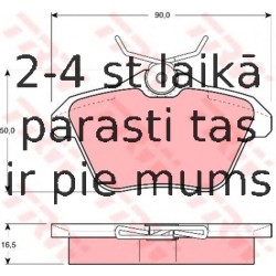 Bremžu uzliku kompl., Disku bremzes TRW GDB1147