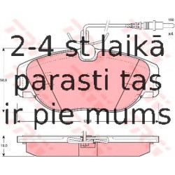 Bremžu uzliku kompl., Disku bremzes TRW GDB1148