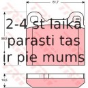 Bremžu uzliku kompl., Disku bremzes TRW GDB1160