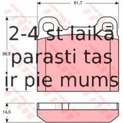 Bremžu uzliku kompl., Disku bremzes TRW GDB1160