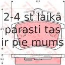 Bremžu uzliku kompl., Disku bremzes TRW GDB1163