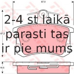 Bremžu uzliku kompl., Disku bremzes TRW GDB1163