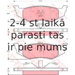 Bremžu uzliku kompl., Disku bremzes TRW GDB1234