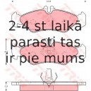 Bremžu uzliku kompl., Disku bremzes TRW GDB1262