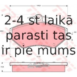 Bremžu uzliku kompl., Disku bremzes TRW GDB1266