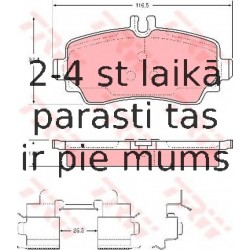 Bremžu uzliku kompl., Disku bremzes TRW GDB1293