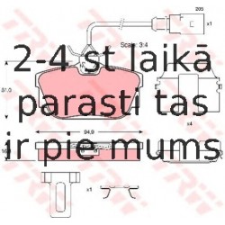 Bremžu uzliku kompl., Disku bremzes TRW GDB1369