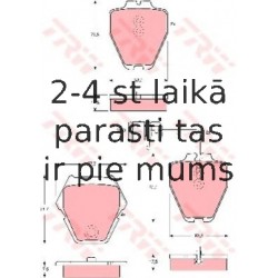 Bremžu uzliku kompl., Disku bremzes TRW GDB1371