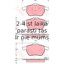 Bremžu uzliku kompl., Disku bremzes TRW GDB1376