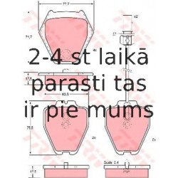 Bremžu uzliku kompl., Disku bremzes TRW GDB1381