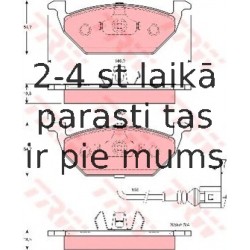 Bremžu uzliku kompl., Disku bremzes TRW GDB1386