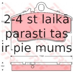 Bremžu uzliku kompl., Disku bremzes TRW GDB1395