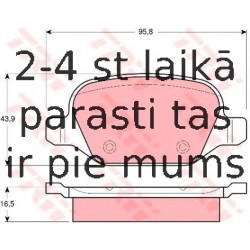 Bremžu uzliku kompl., Disku bremzes TRW GDB1396