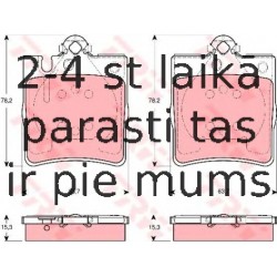 Bremžu uzliku kompl., Disku bremzes TRW GDB1421