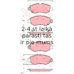 Bremžu uzliku kompl., Disku bremzes TRW GDB1424