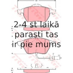 Bremžu uzliku kompl., Disku bremzes TRW GDB1440