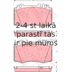 Bremžu uzliku kompl., Disku bremzes TRW GDB1454