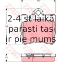 Bremžu uzliku kompl., Disku bremzes TRW GDB1455