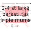 Bremžu uzliku kompl., Disku bremzes TRW GDB1463