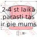 Комплект тормозных колодок, дисковый тормоз TRW GDB1470