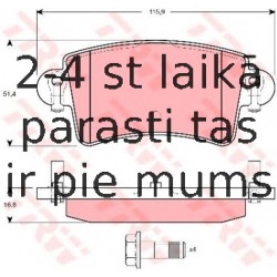 Комплект тормозных колодок, дисковый тормоз TRW GDB1470