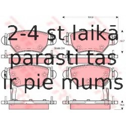 Bremžu uzliku kompl., Disku bremzes TRW GDB1471