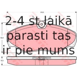 Bremžu uzliku kompl., Disku bremzes TRW GDB1478