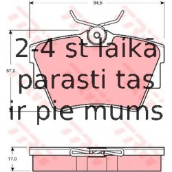 Bremžu uzliku kompl., Disku bremzes TRW GDB1479