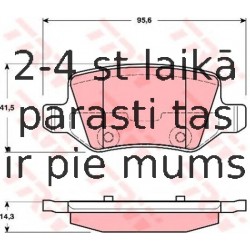 Bremžu uzliku kompl., Disku bremzes TRW GDB1481