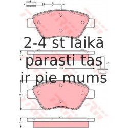 Bremžu uzliku kompl., Disku bremzes TRW GDB1482